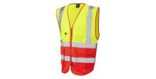 Lynton ISO 20471 Cl 2 Superior Waistcoat HV Yellow/HV Red